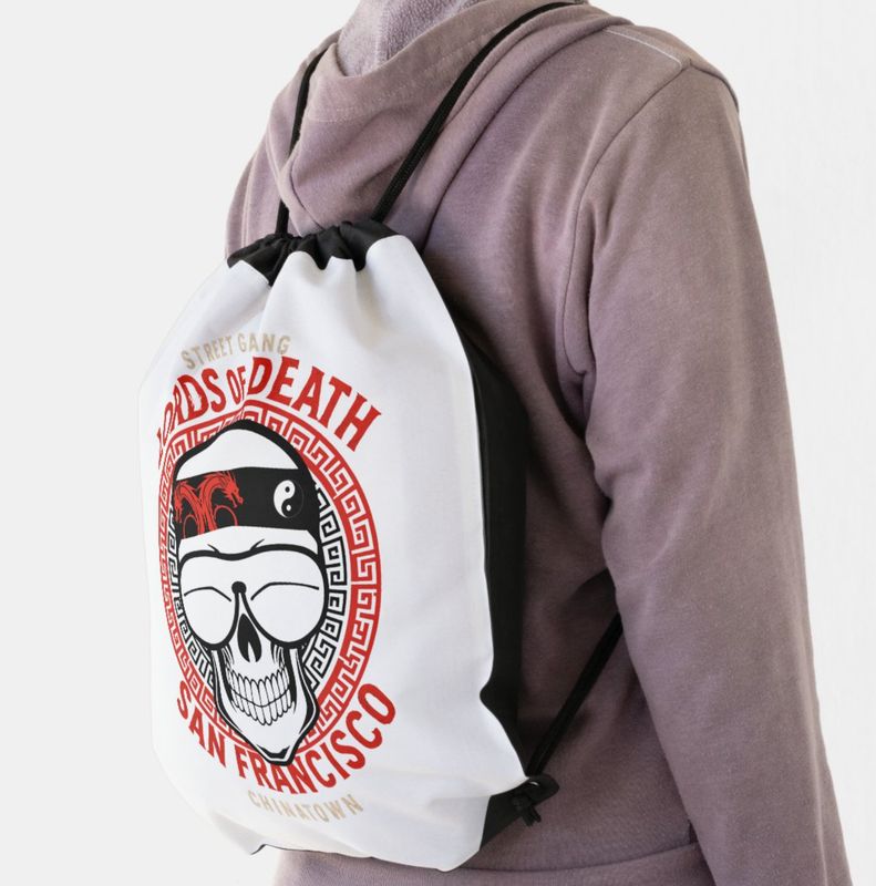 Lords of Death Street Gang - San Francisco China Town Drawstring Bag