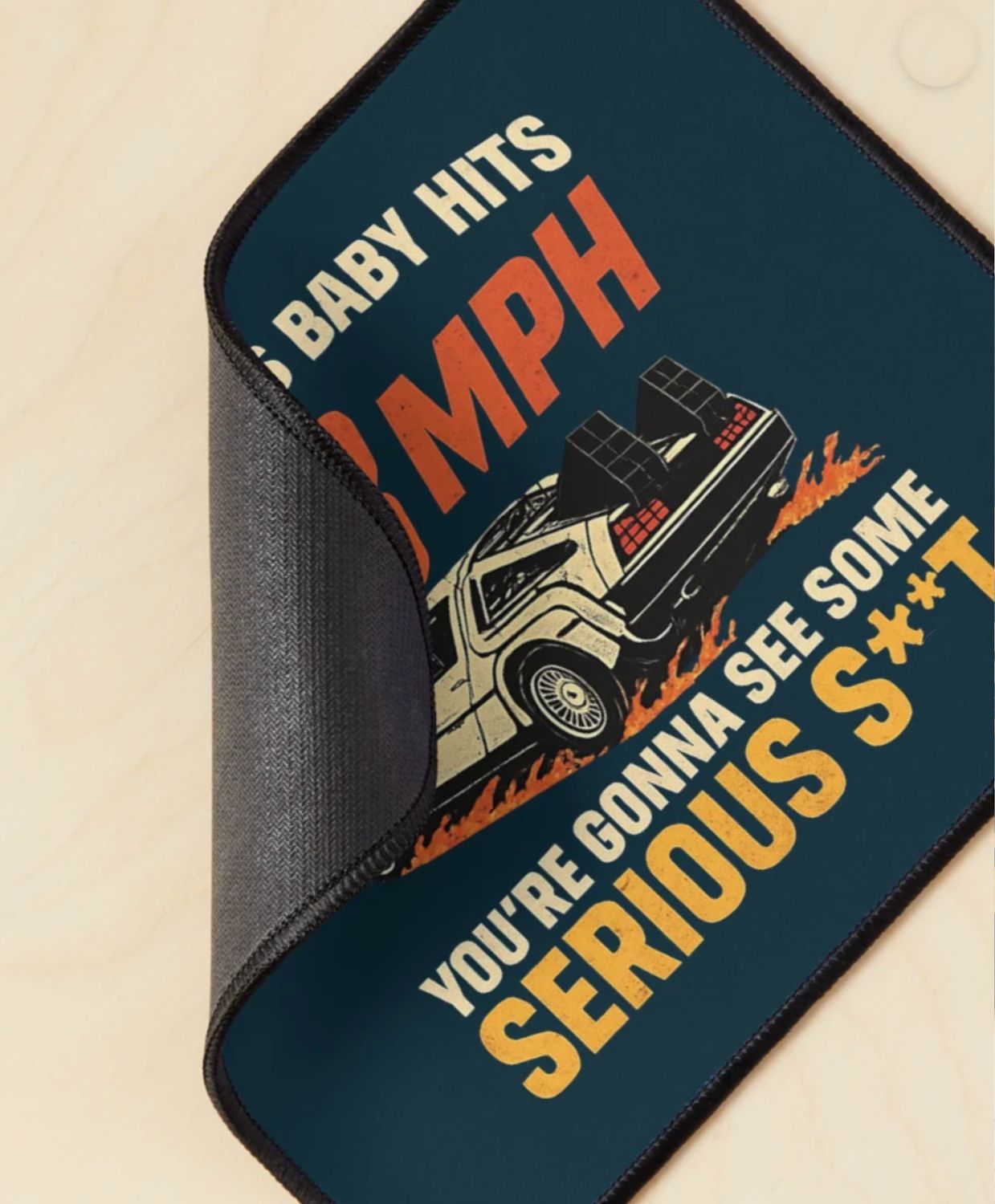 When This Baby Hits 88mph - Large Mouse Mat