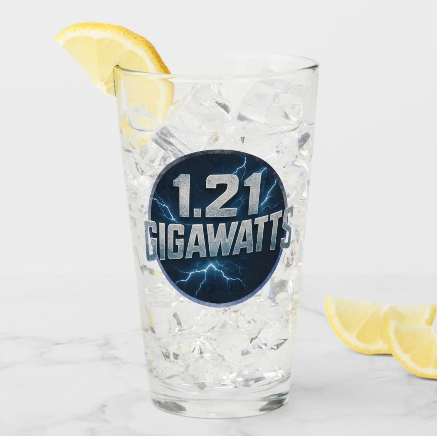 1.21 GIGAWATTS - 16oz Pint Glass