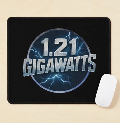1.21 GIGAWATTS - Large Mouse Mat