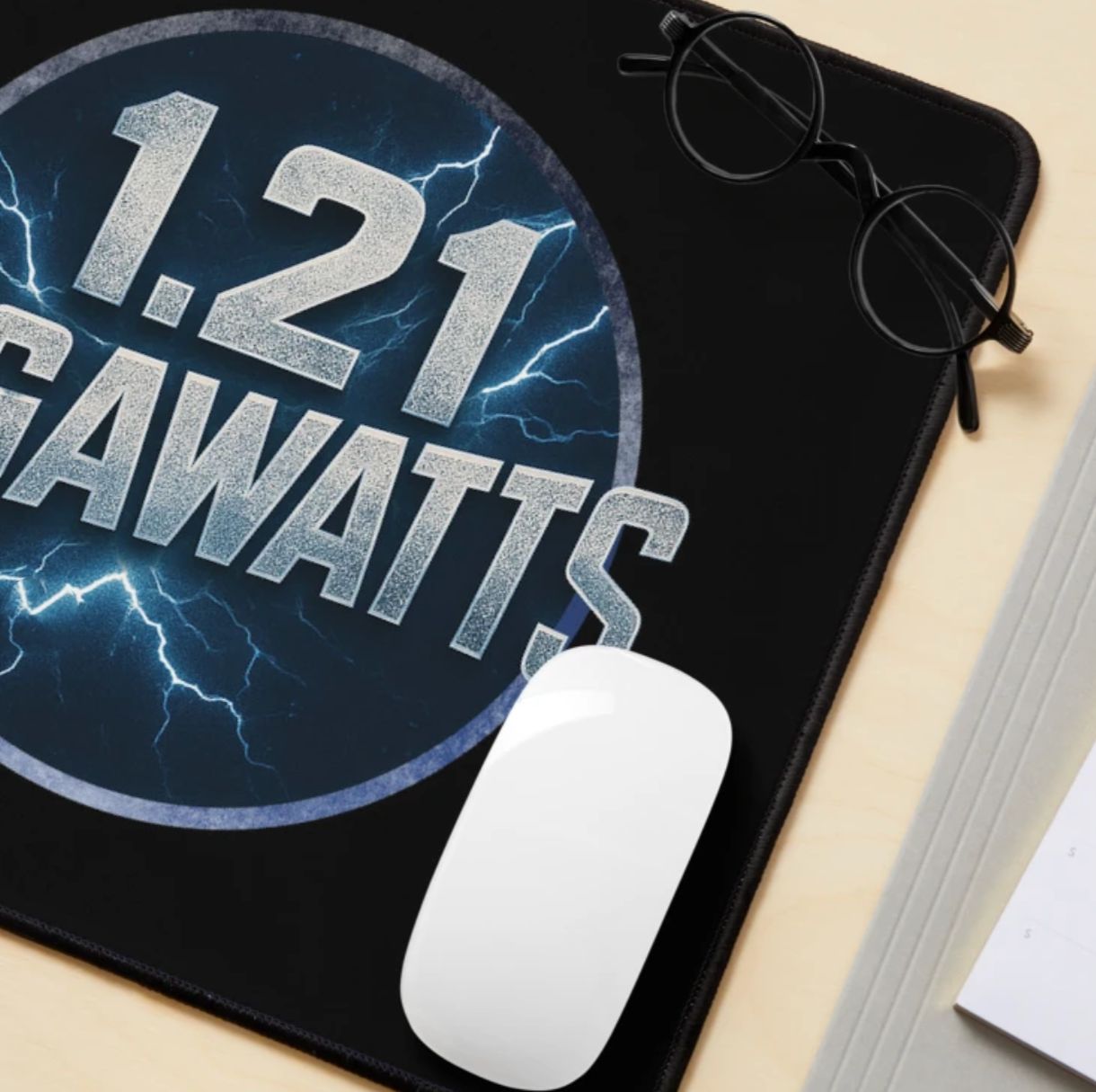 1.21 GIGAWATTS - Large Mouse Mat