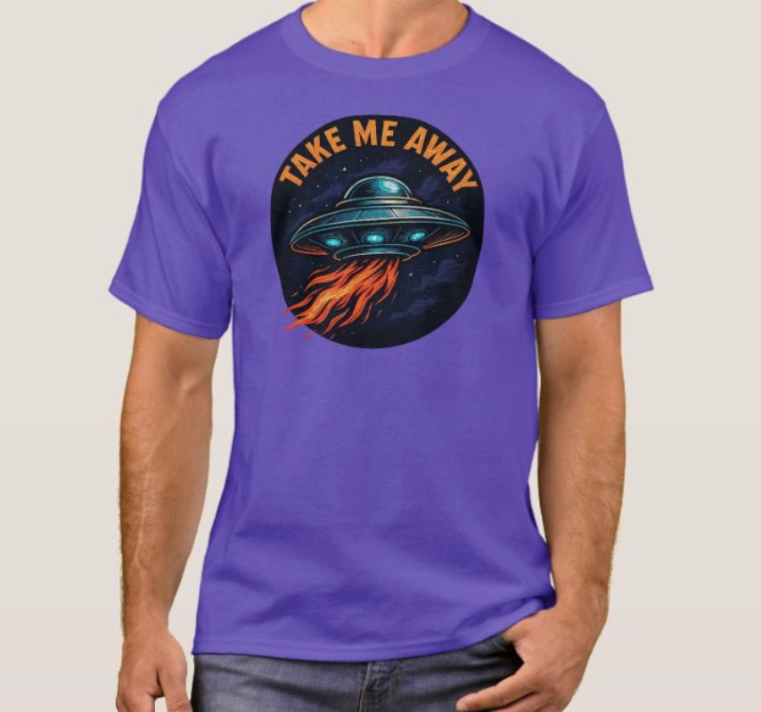 Take Me Away UFO - Mens/Womens T-Shirt