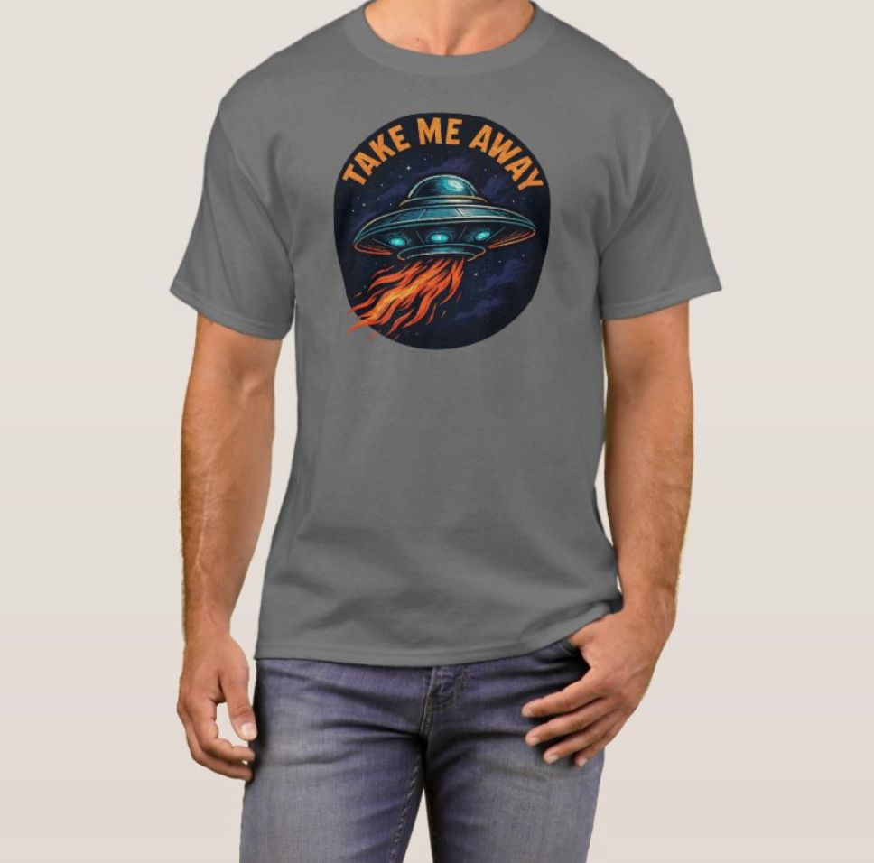 Take Me Away UFO - Mens/Womens T-Shirt