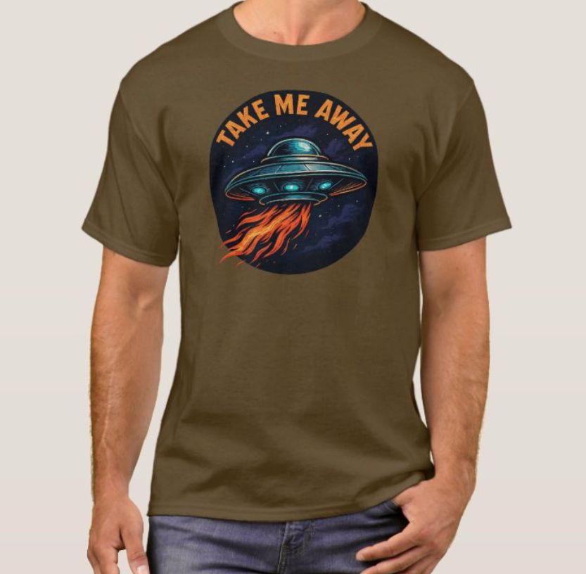 Take Me Away UFO - Mens/Womens T-Shirt