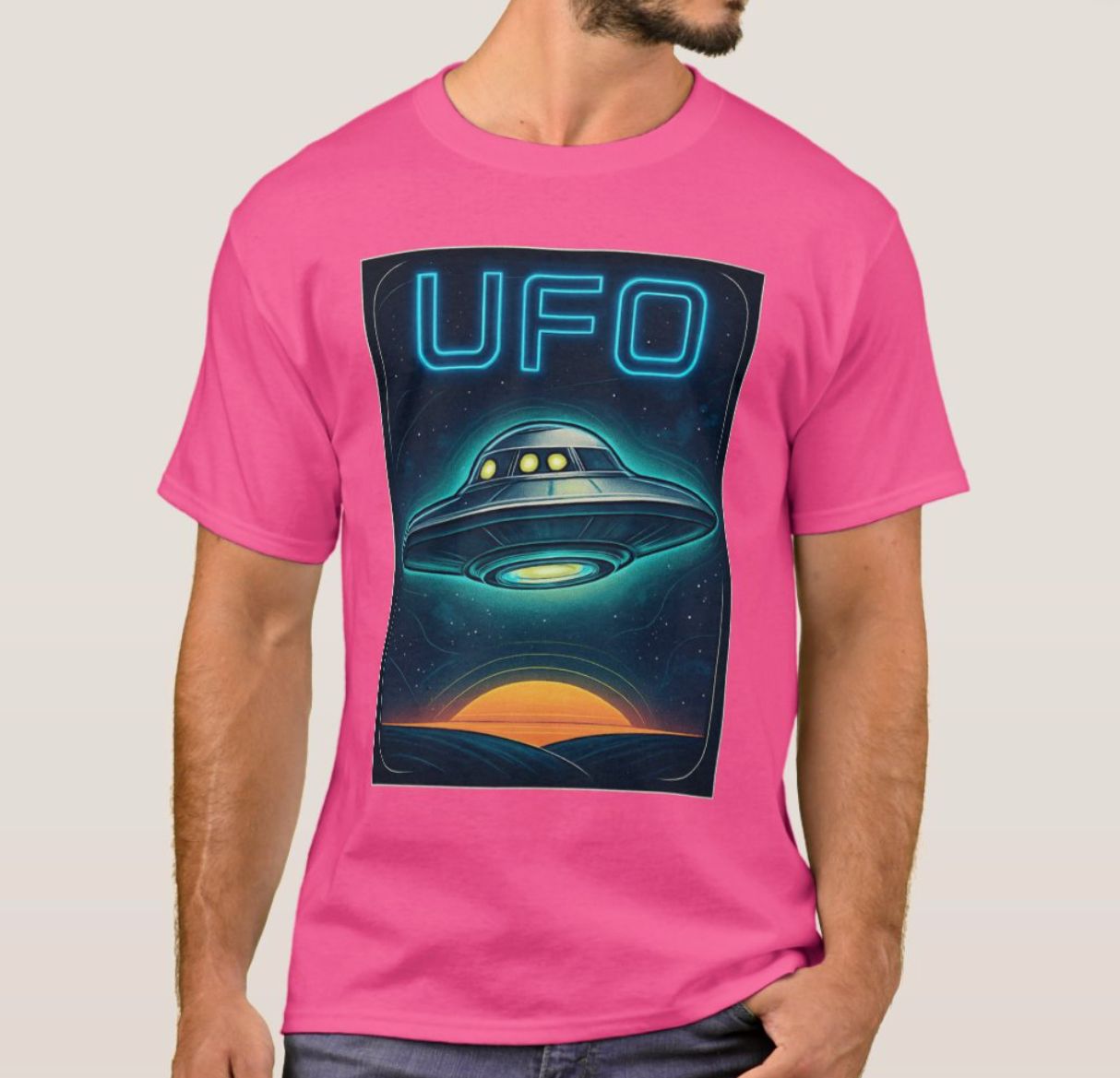 Flying Saucer UFO Alien - Mens/Womens T-Shirt