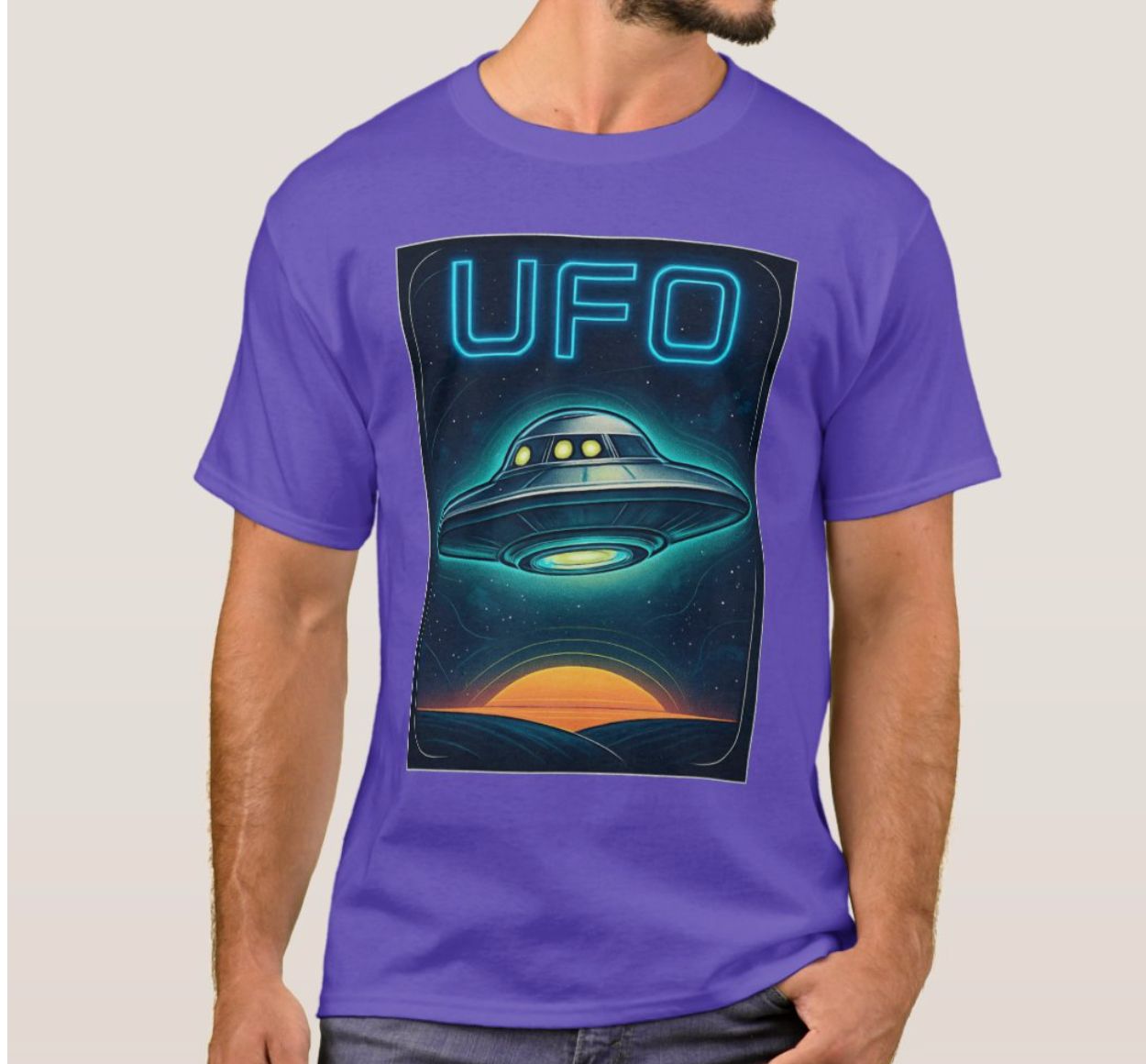 Flying Saucer UFO Alien - Mens/Womens T-Shirt