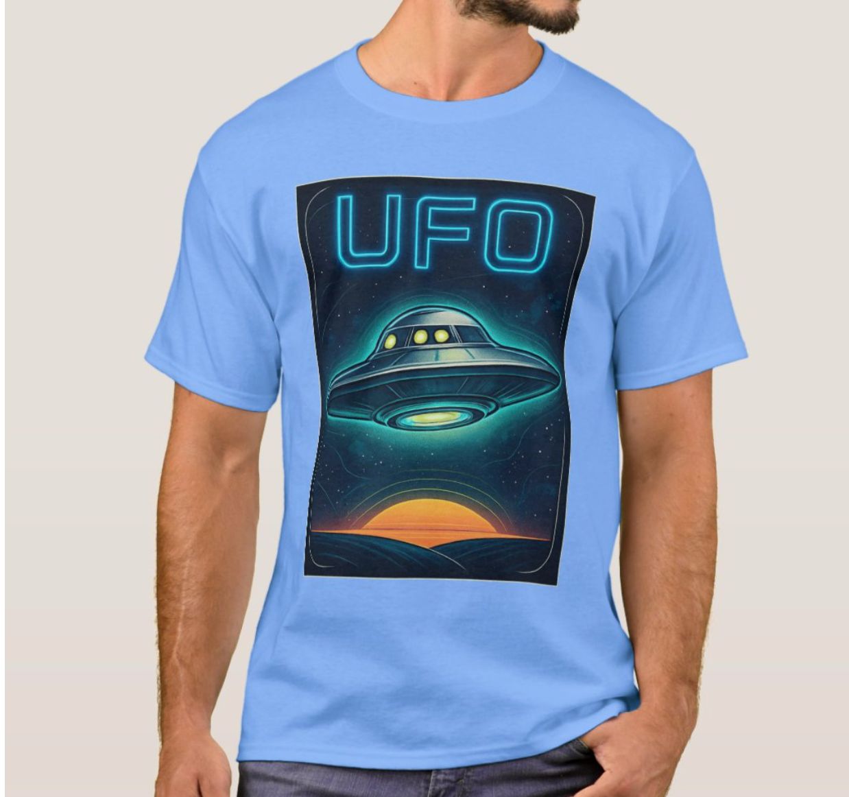 Flying Saucer UFO Alien - Mens/Womens T-Shirt