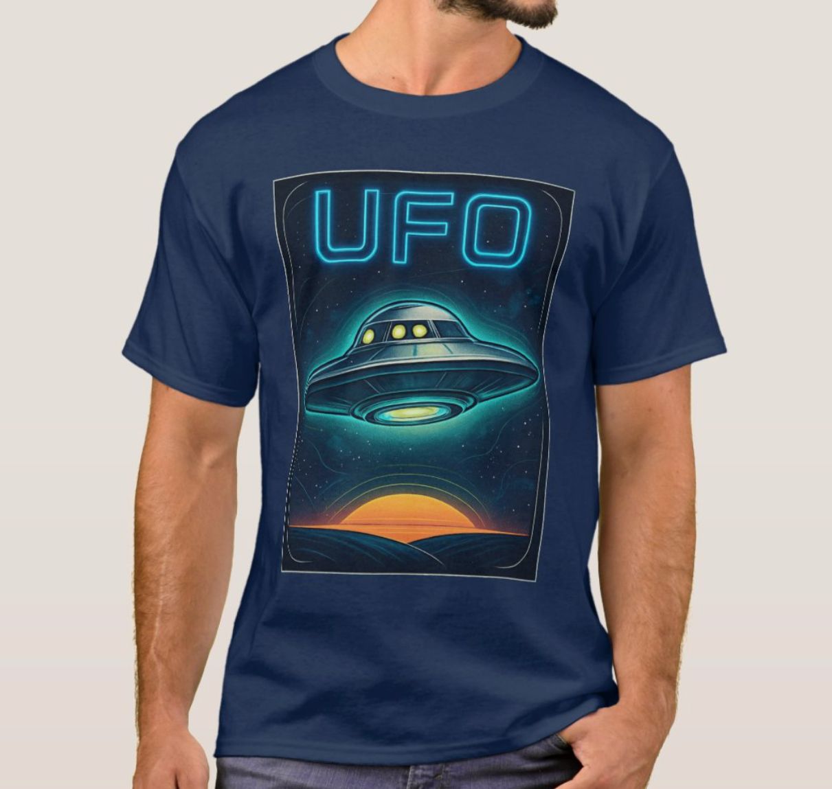 Flying Saucer UFO Alien - Mens/Womens T-Shirt
