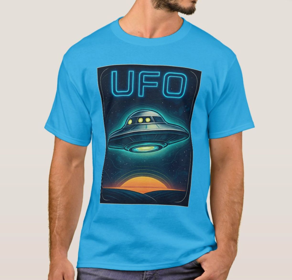 Flying Saucer UFO Alien - Mens/Womens T-Shirt