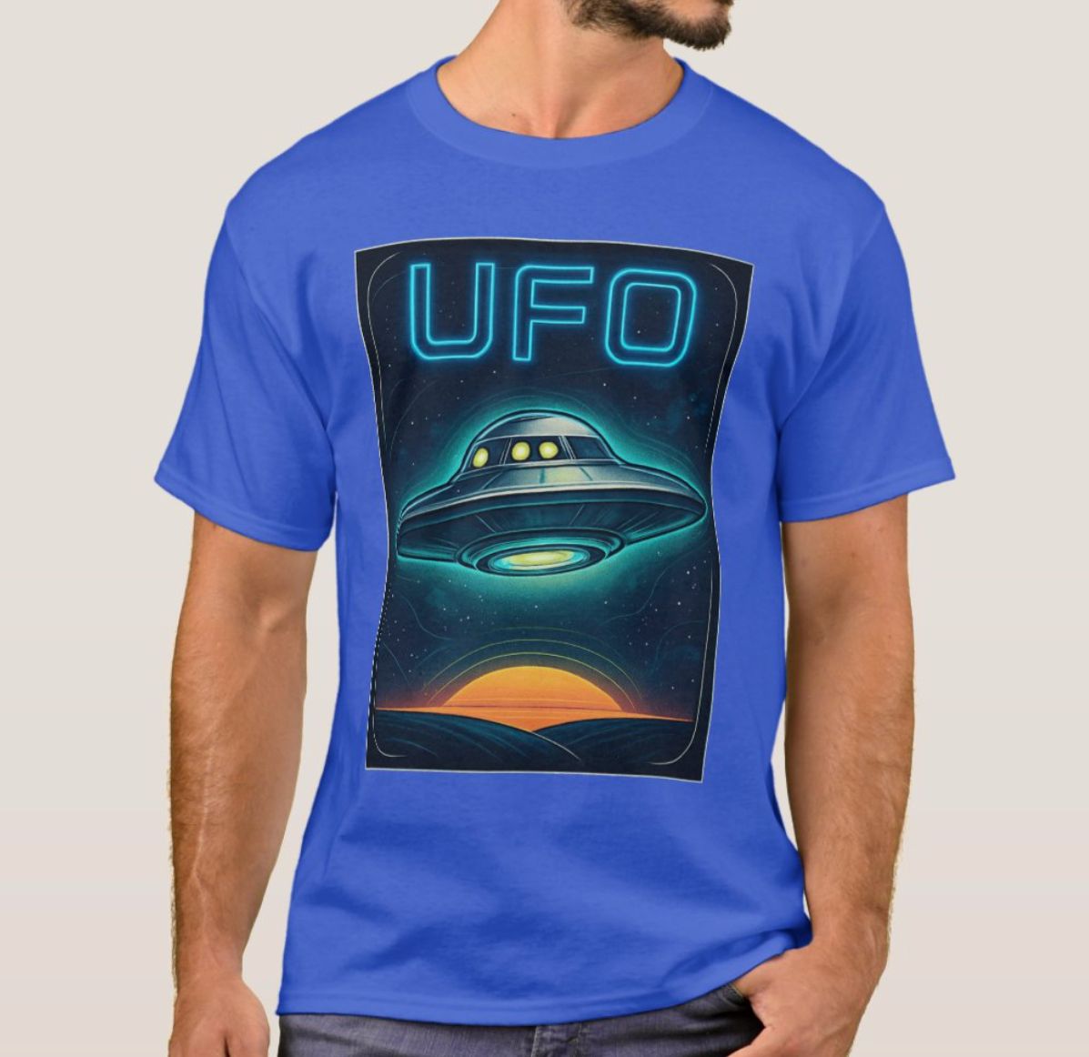 Flying Saucer UFO Alien - Mens/Womens T-Shirt