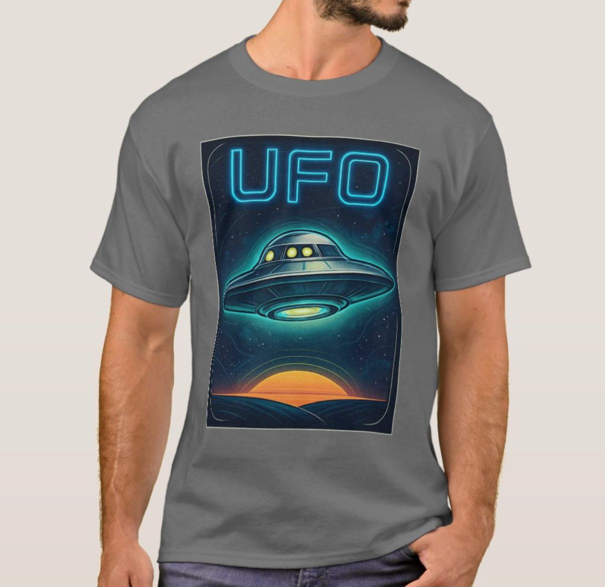 Flying Saucer UFO Alien - Mens/Womens T-Shirt