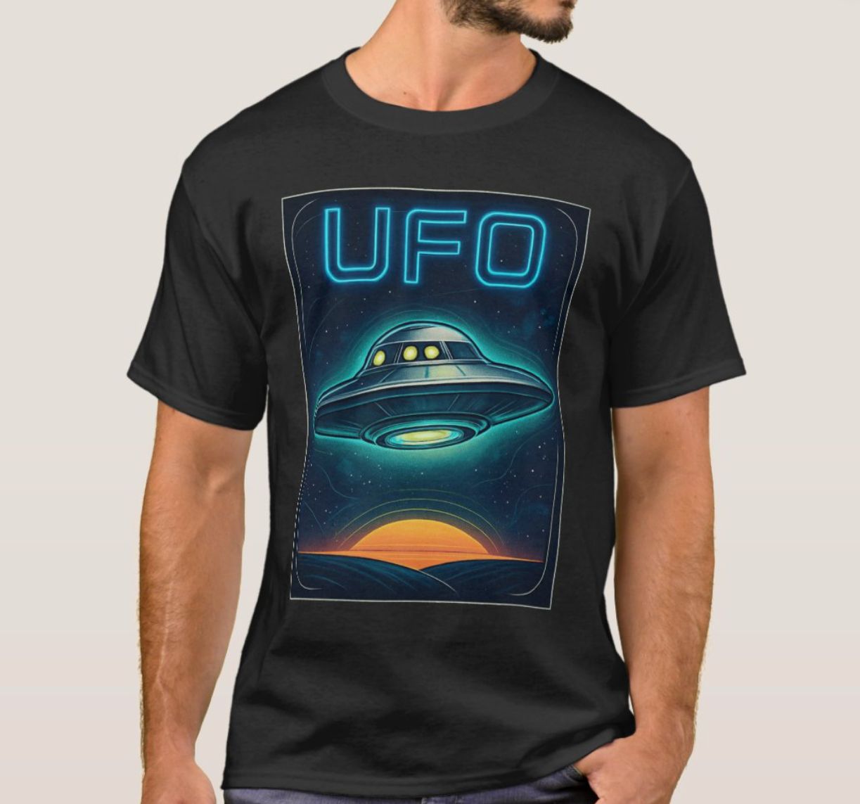 Flying Saucer UFO Alien - Mens/Womens T-Shirt
