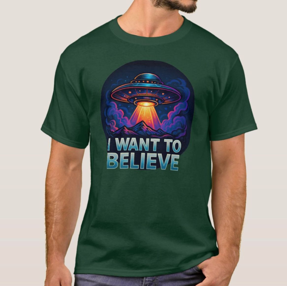 I Want To Believe UFO Alien - Mens/Womens T-Shirt