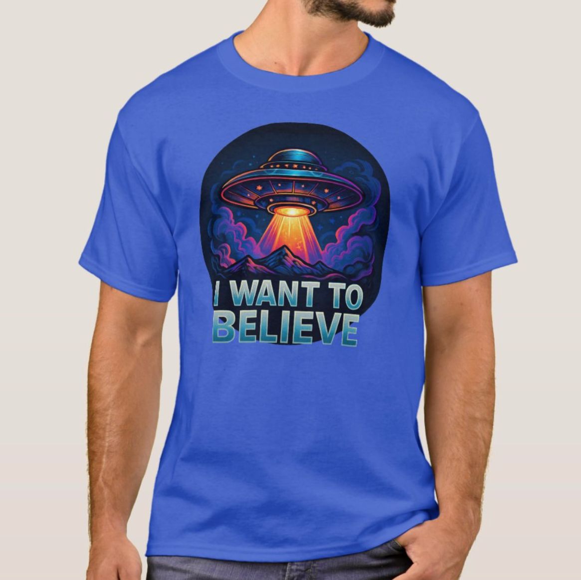 I Want To Believe UFO Alien - Mens/Womens T-Shirt