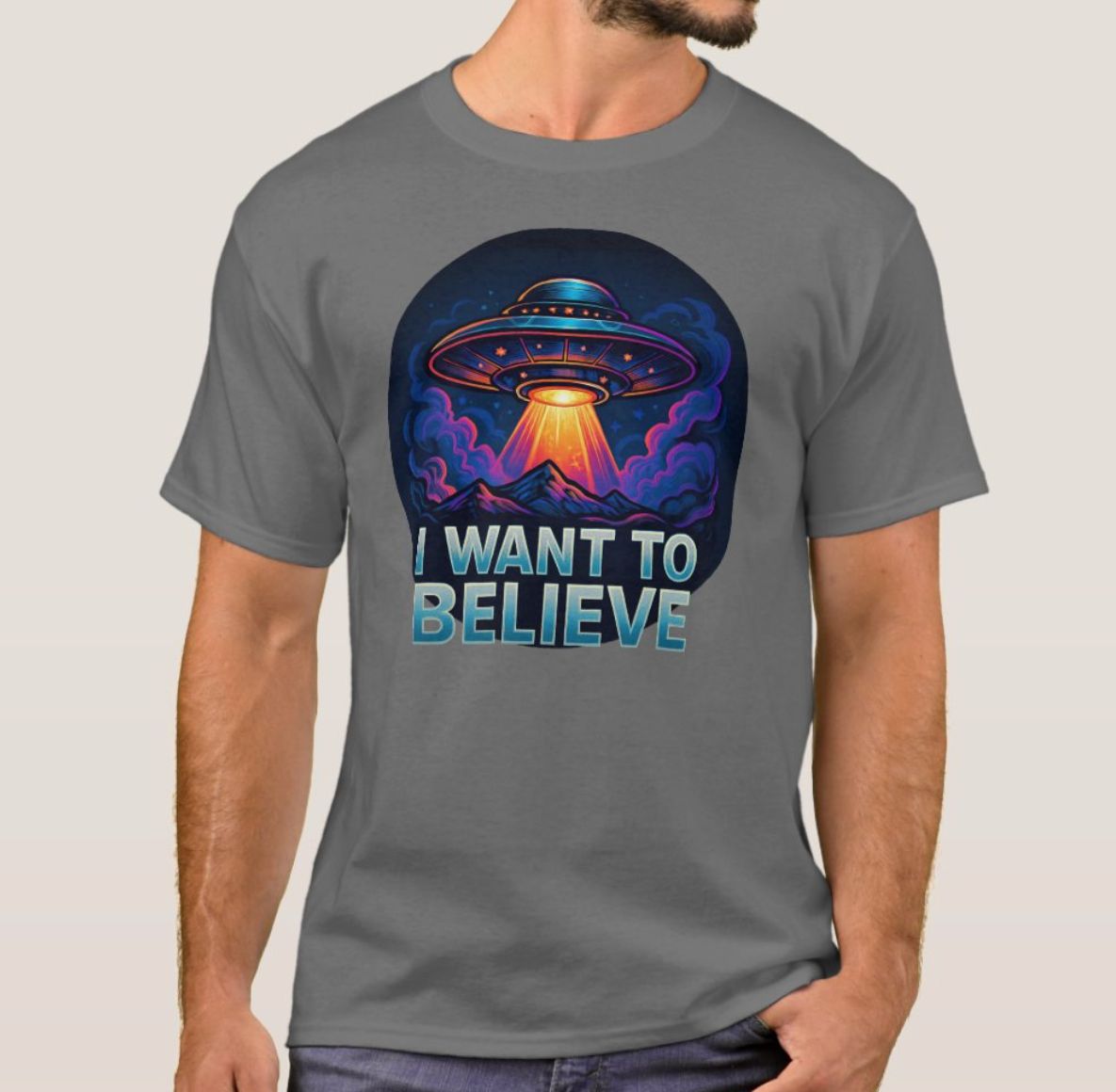 I Want To Believe UFO Alien - Mens/Womens T-Shirt