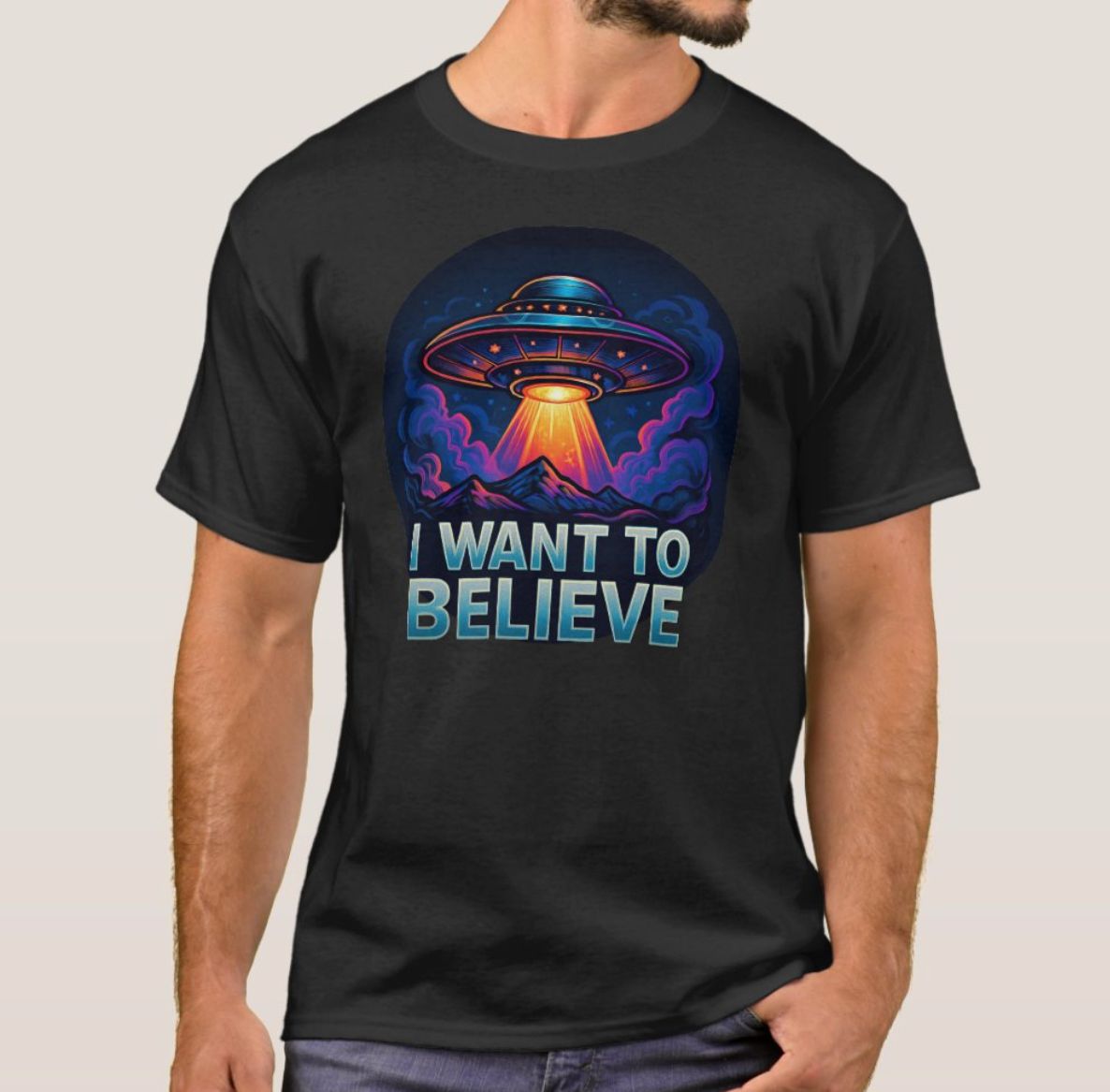 I Want To Believe UFO Alien - Mens/Womens T-Shirt