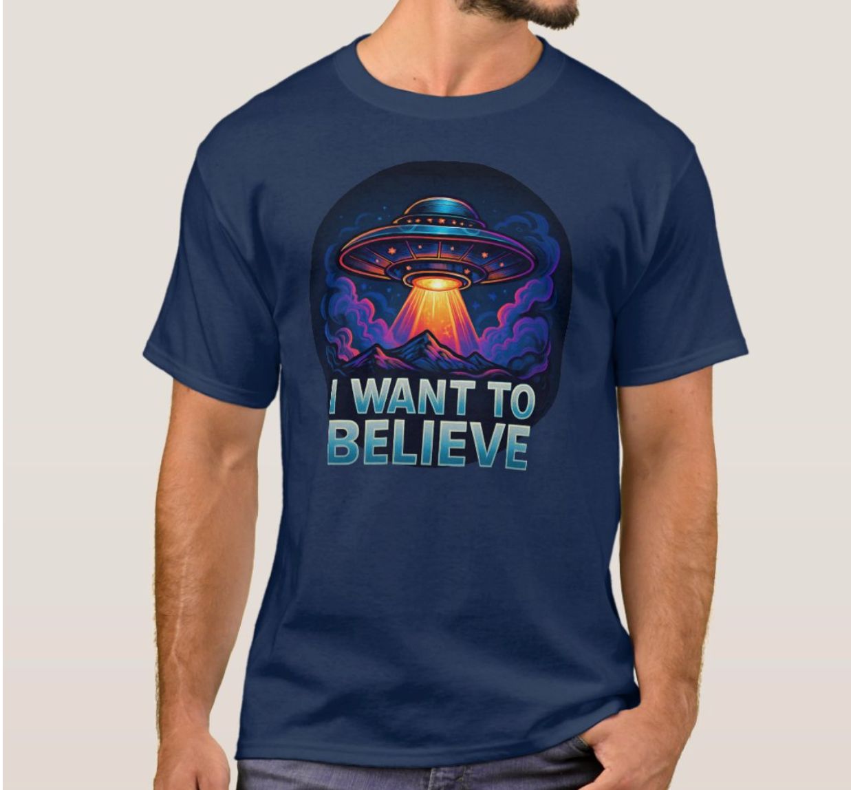 I Want To Believe UFO Alien - Mens/Womens T-Shirt