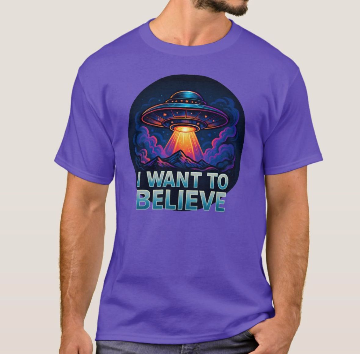 I Want To Believe UFO Alien - Mens/Womens T-Shirt