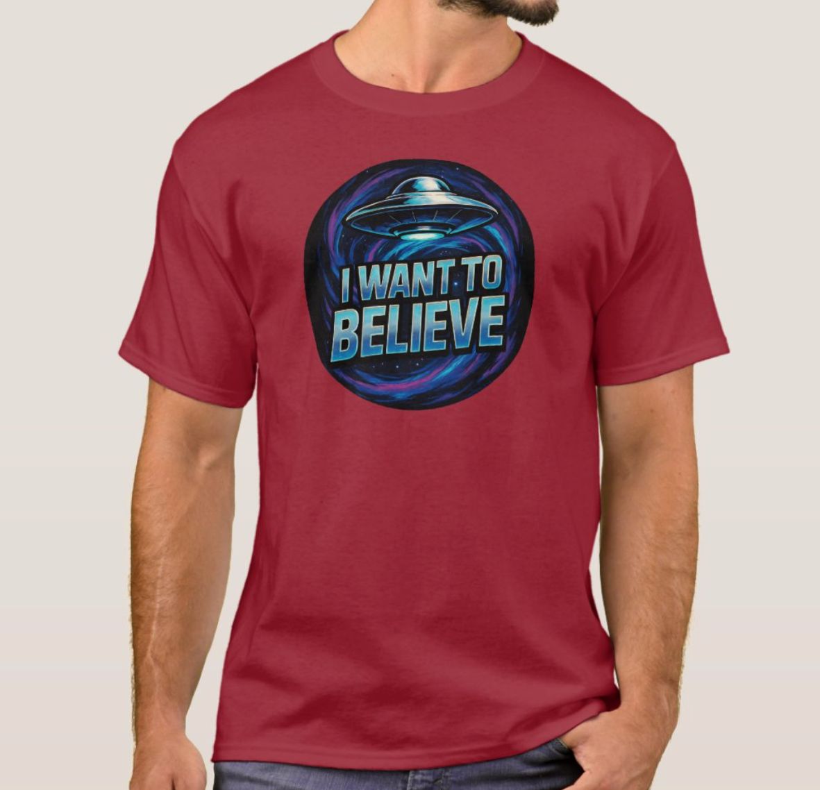 I Want To Believe UFO Alien - Mens/Womens T-Shirt
