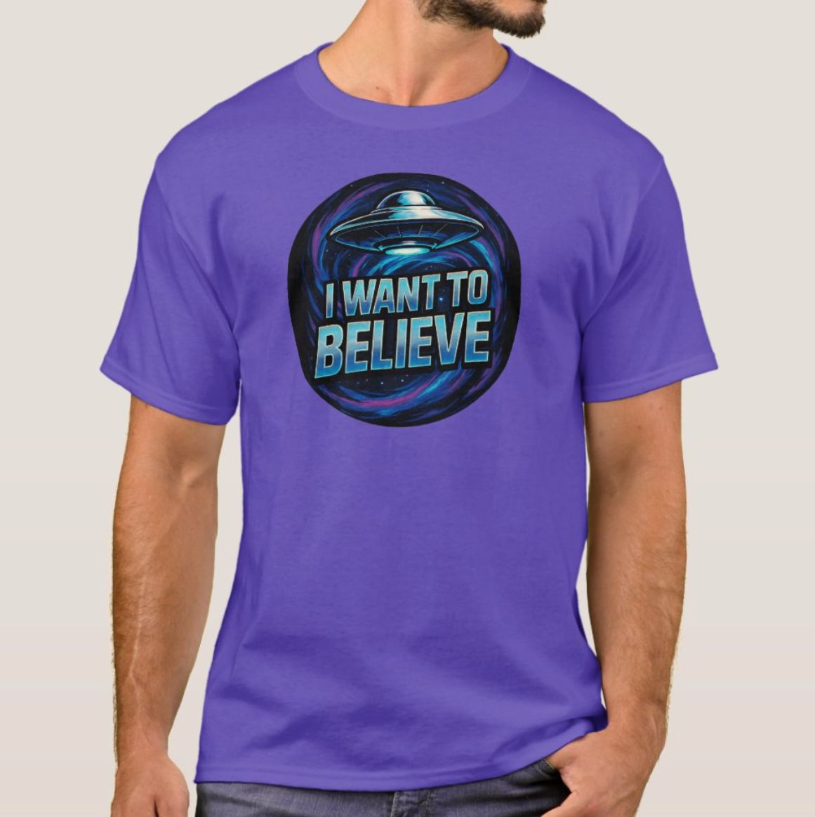 I Want To Believe UFO Alien - Mens/Womens T-Shirt