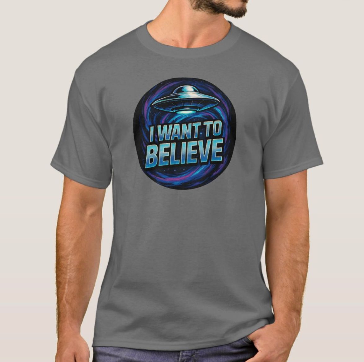 I Want To Believe UFO Alien - Mens/Womens T-Shirt