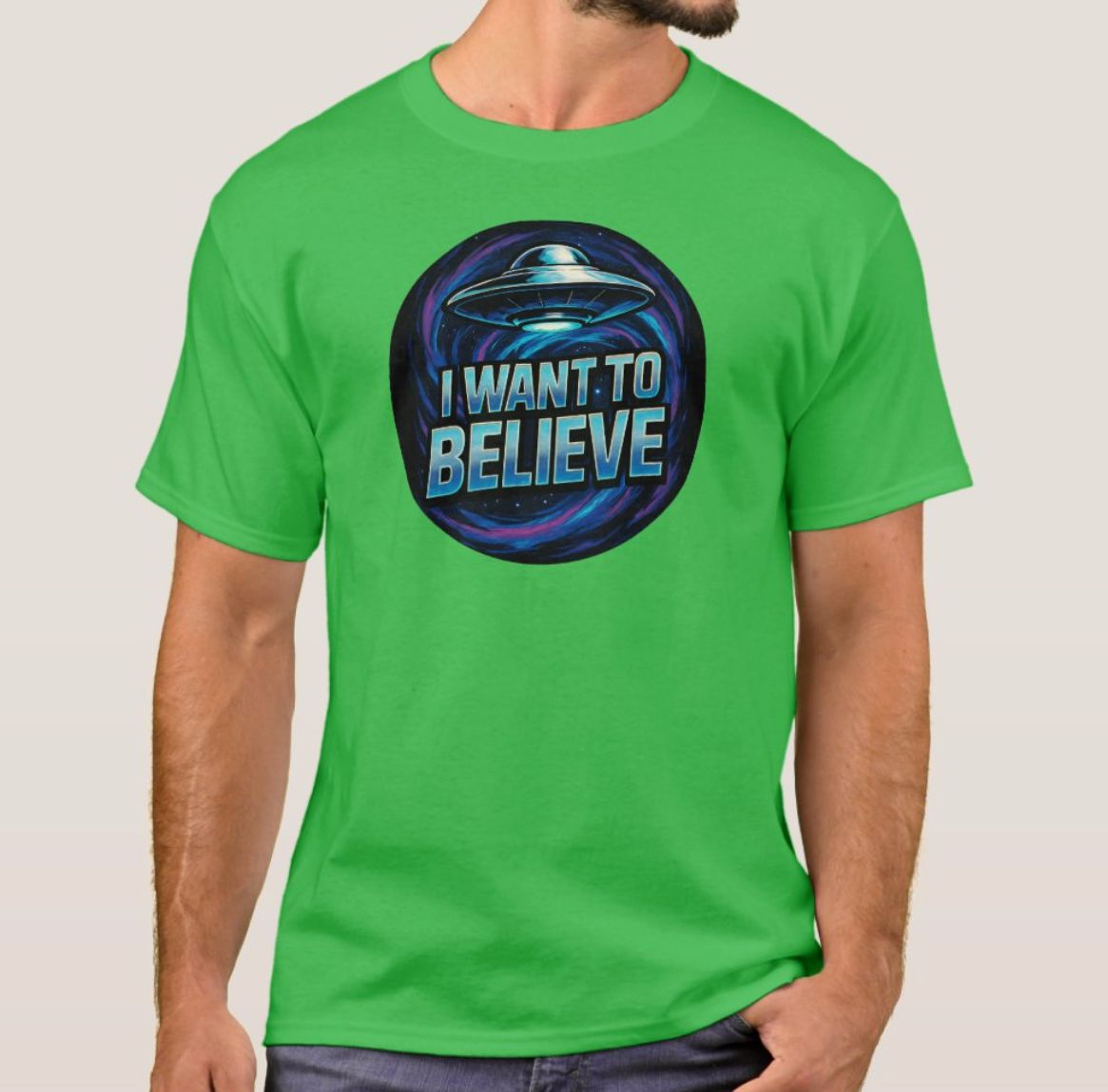 I Want To Believe UFO Alien - Mens/Womens T-Shirt