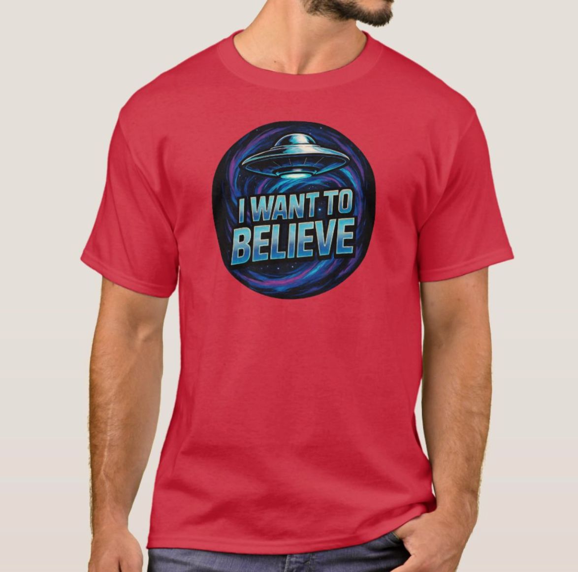 I Want To Believe UFO Alien - Mens/Womens T-Shirt