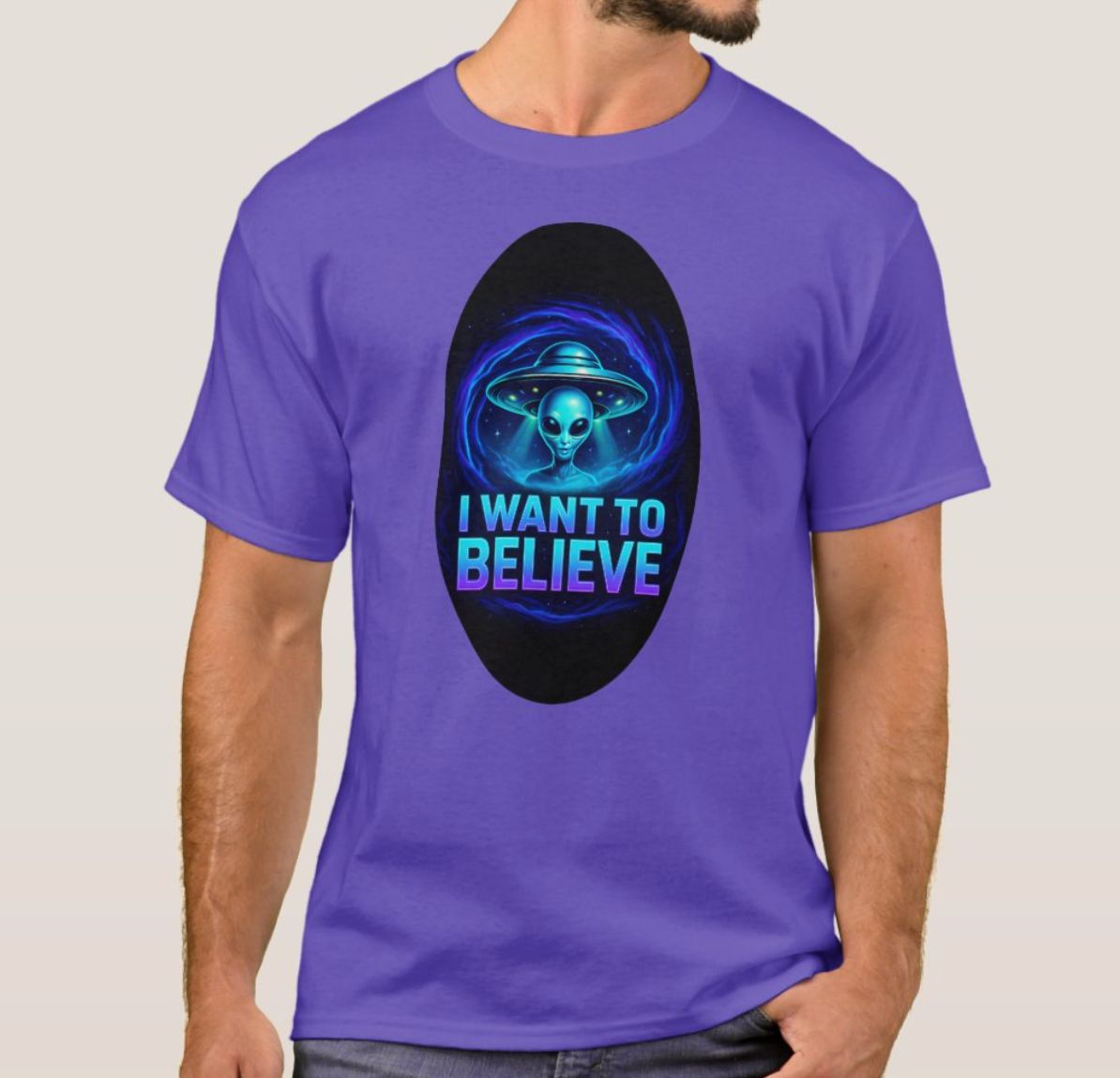 I Want To Believe Vortex UFO Alien - Mens/Womens T-Shirt