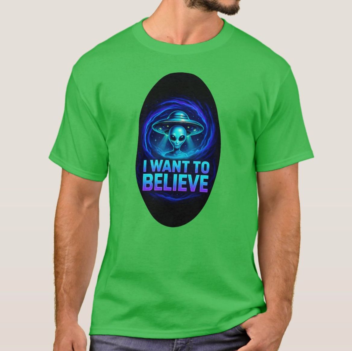 I Want To Believe Vortex UFO Alien - Mens/Womens T-Shirt