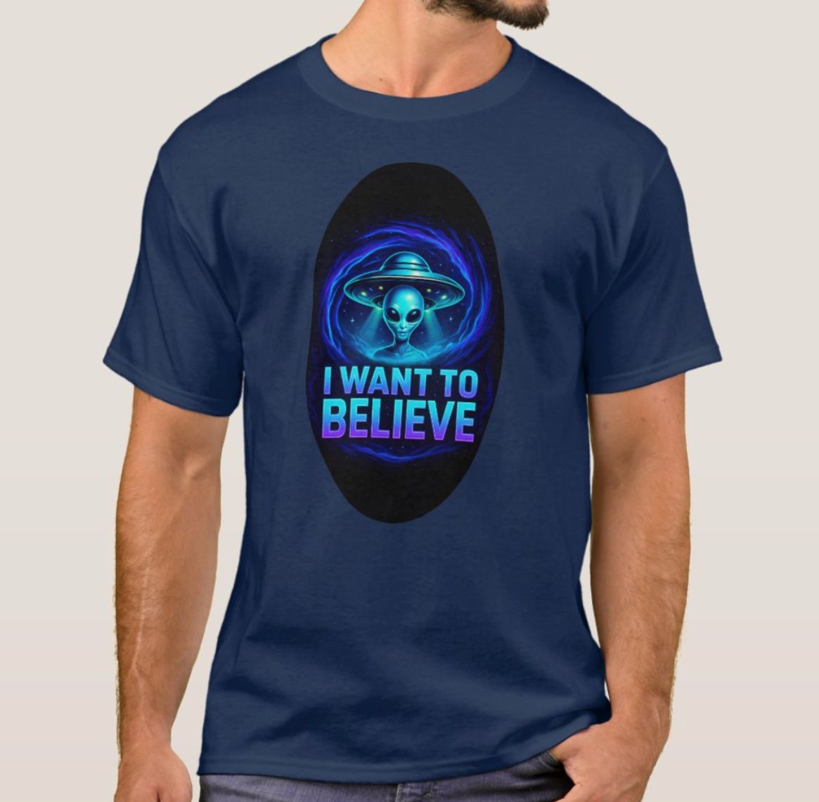 I Want To Believe Vortex UFO Alien - Mens/Womens T-Shirt