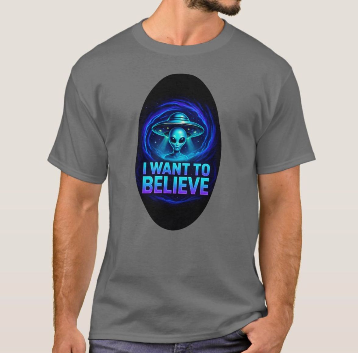 I Want To Believe Vortex UFO Alien - Mens/Womens T-Shirt
