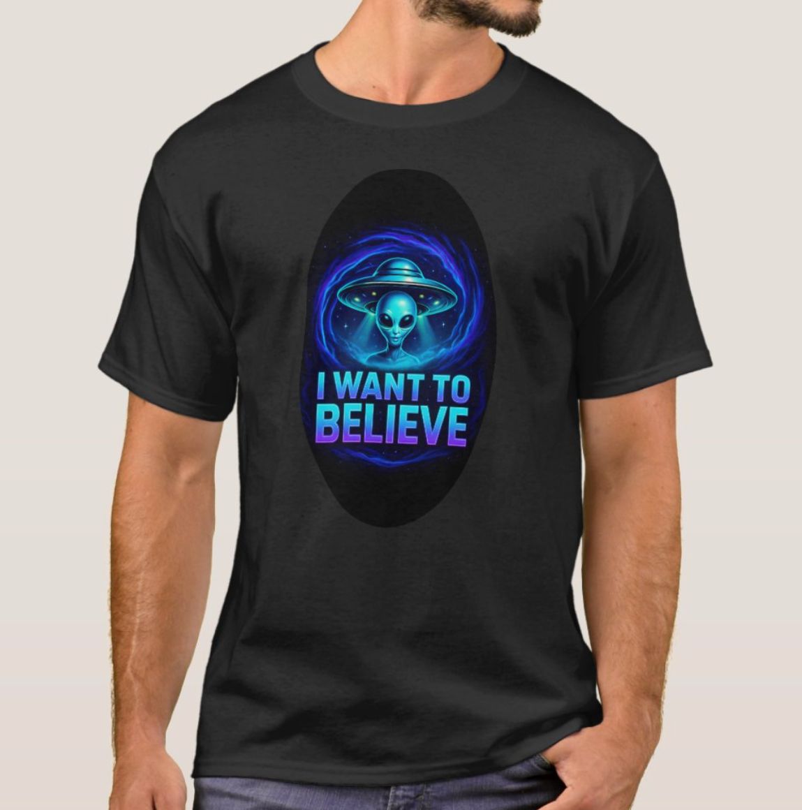 I Want To Believe Vortex UFO Alien - Mens/Womens T-Shirt