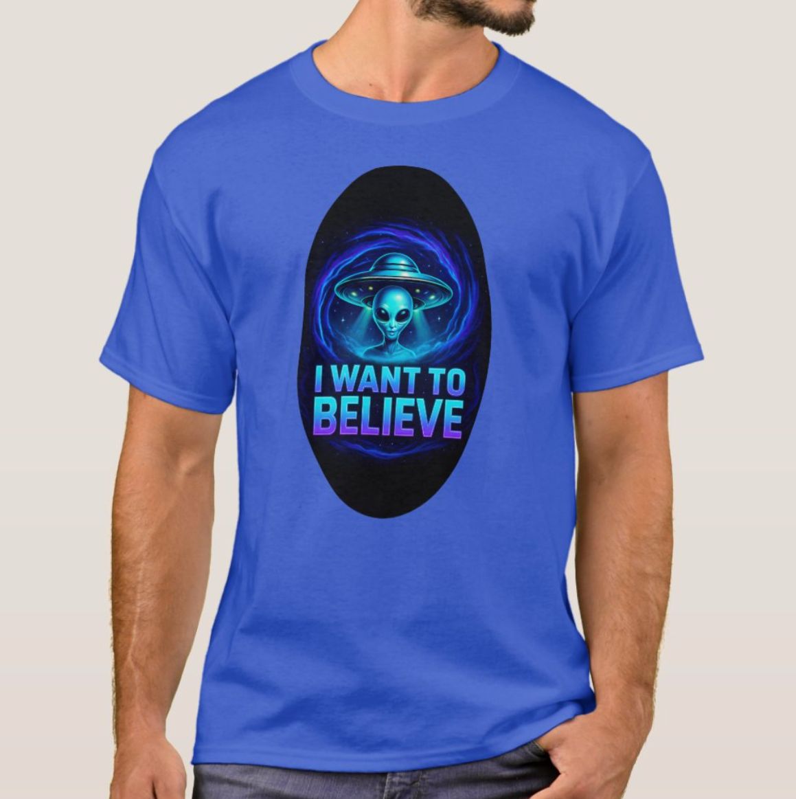 I Want To Believe Vortex UFO Alien - Mens/Womens T-Shirt