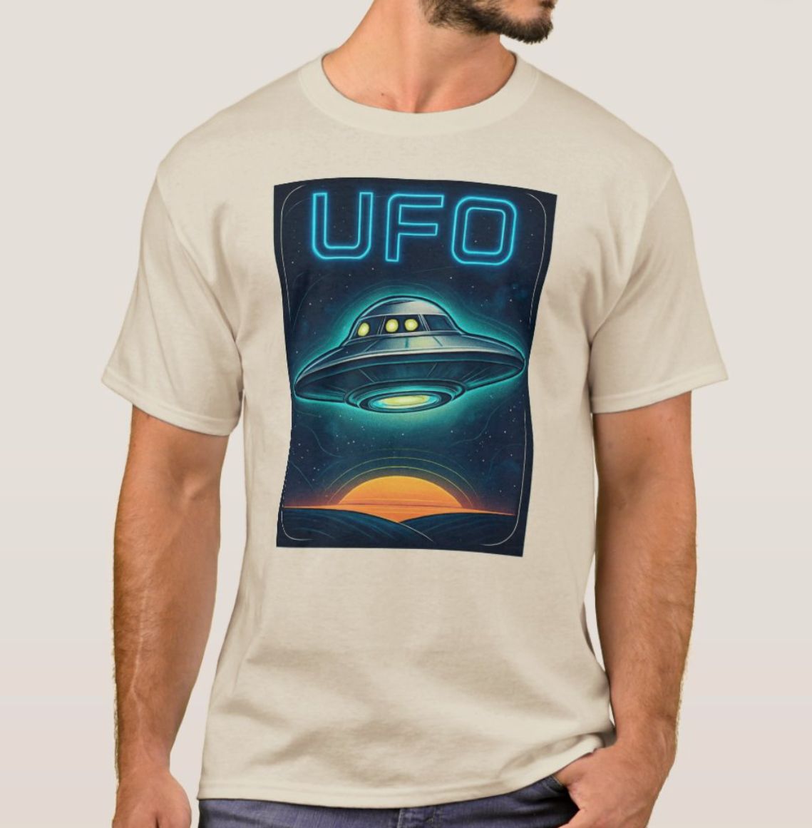 Flying Saucer UFO Alien - Mens/Womens T-Shirt