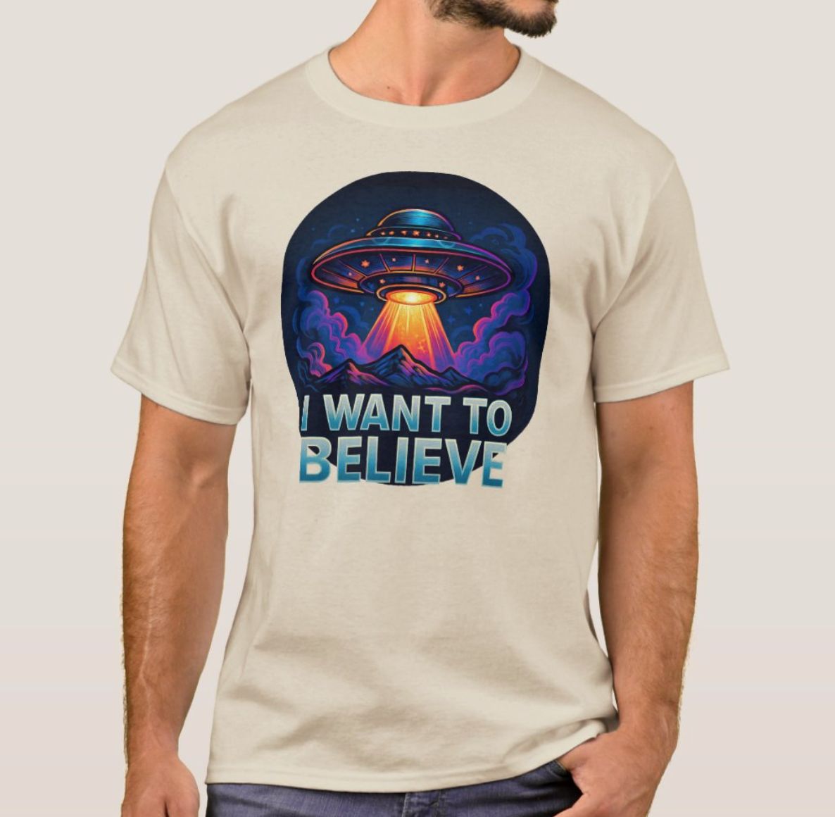 I Want To Believe UFO Alien - Mens/Womens T-Shirt