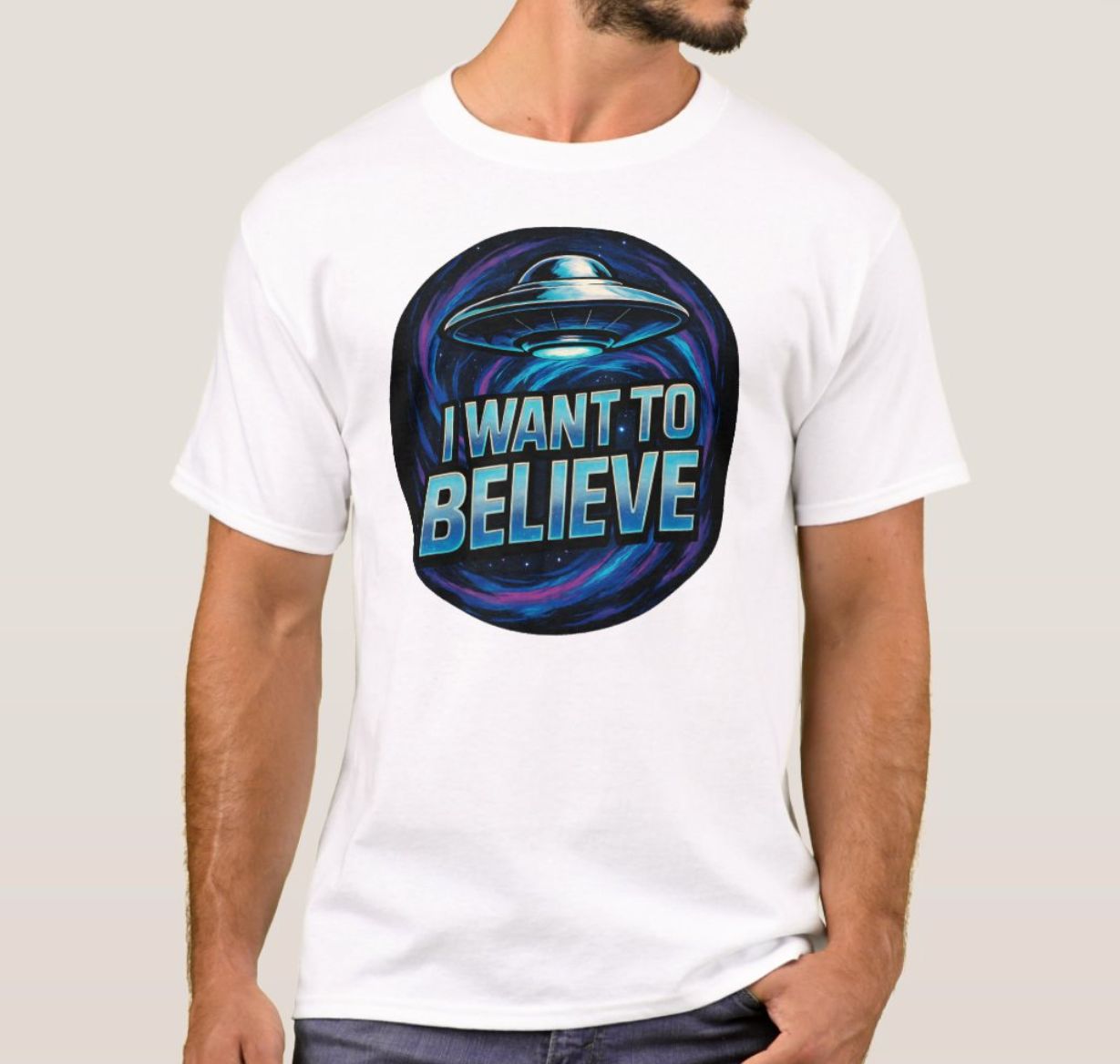I Want To Believe UFO Alien - Mens/Womens T-Shirt