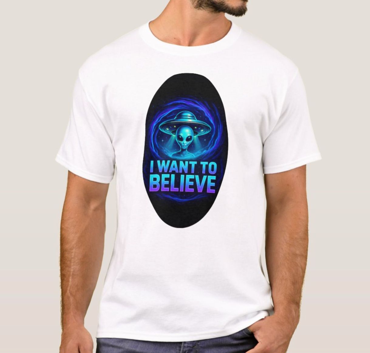 I Want To Believe Vortex UFO Alien - Mens/Womens T-Shirt