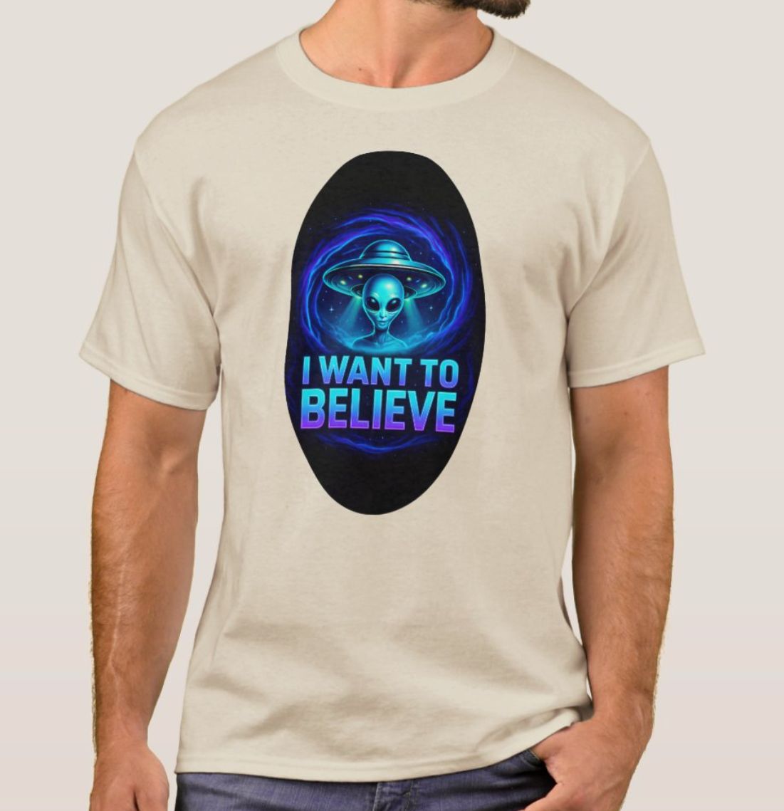 I Want To Believe Vortex UFO Alien - Mens/Womens T-Shirt