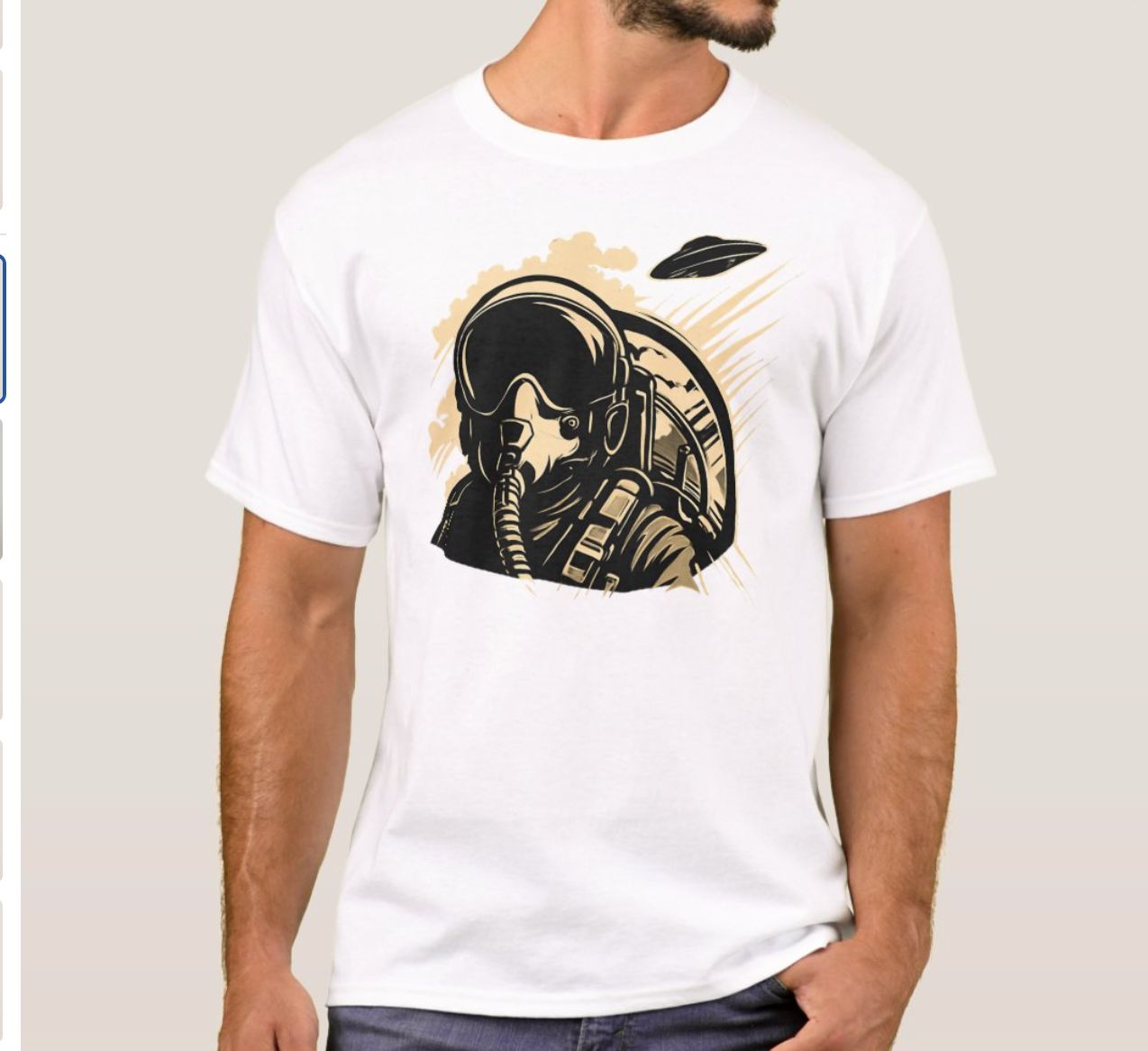 Fighter Pilot UFO Alien Chase - Mens/Womens T-Shirt