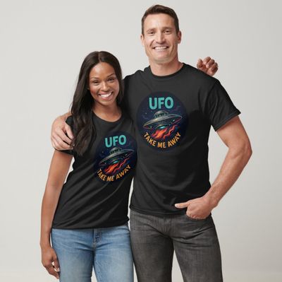 &#39;&#39;Take Me Away&#39;&#39; UFO Alien - Mens/Womens T-Shirt