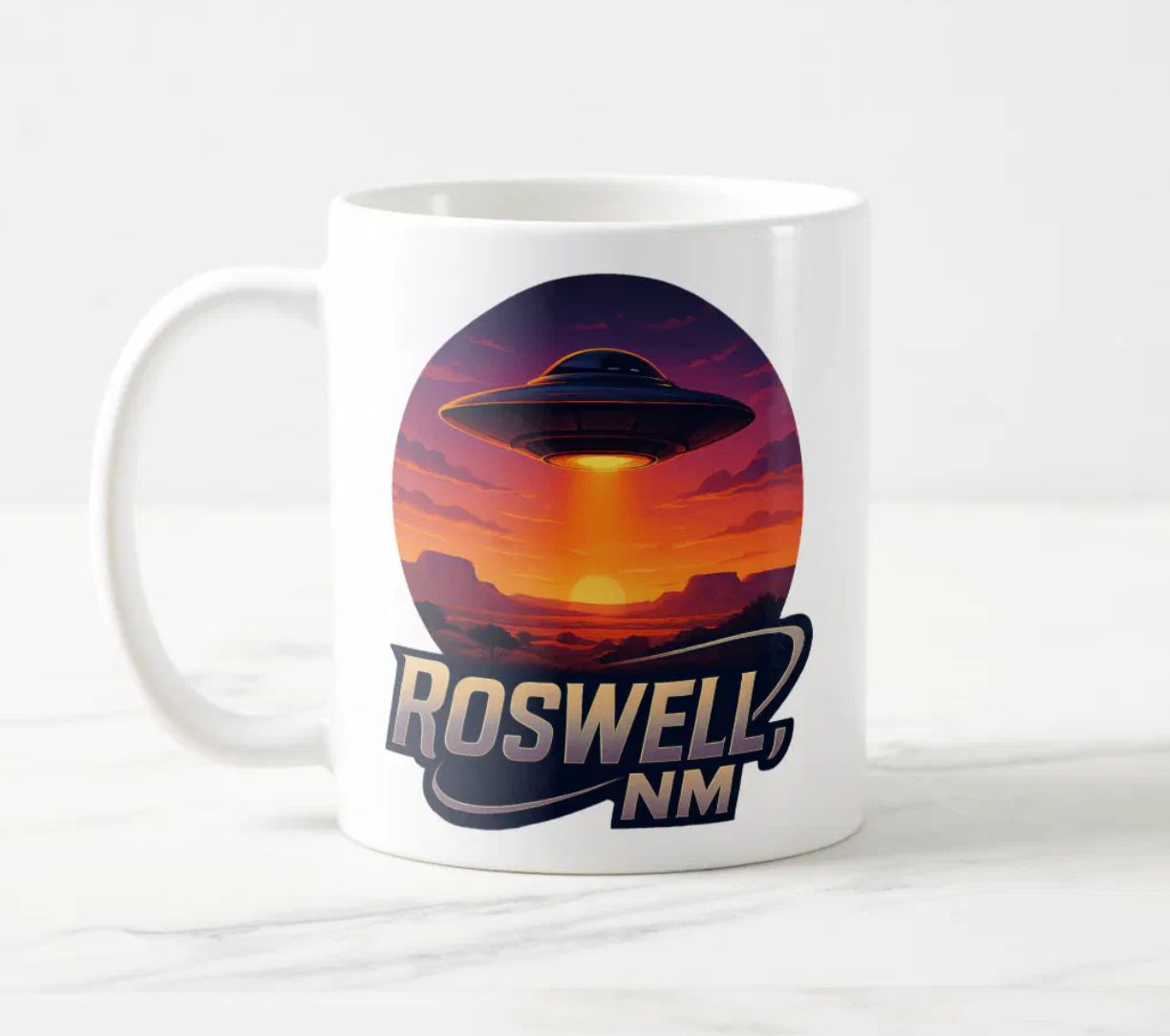 Roswell, NM UFO Alien - Ceramic Coffee Mug