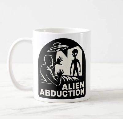 Alien Abduction UFO - Ceramic Coffee Mug