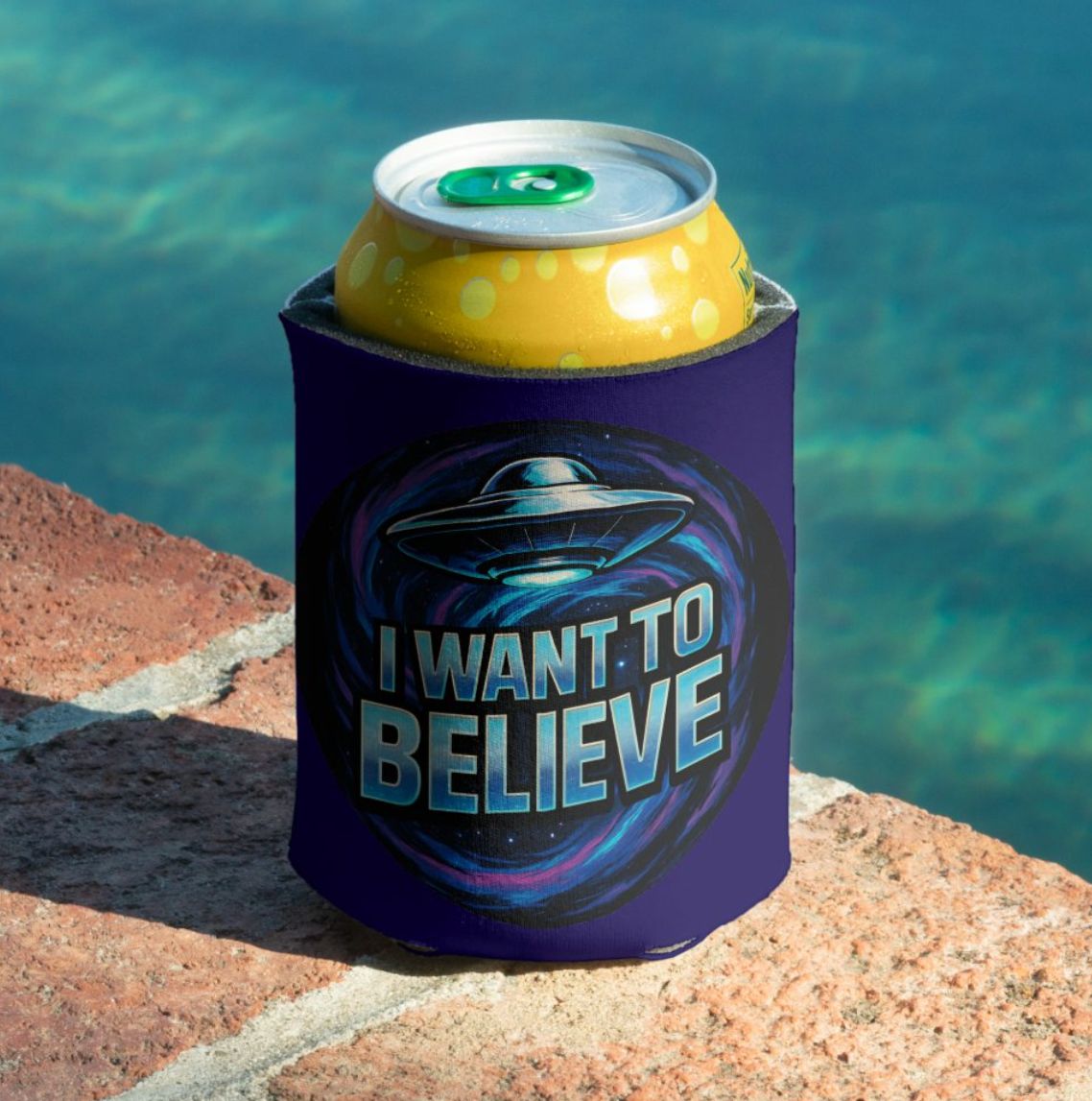 I want to Believe UFO Alien - Can Cooler