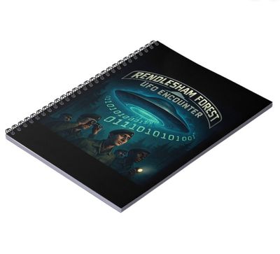 The Rendlesham Forest UFO Encounter Alien - Lined Notebook 6.5&quot; x 8.75&quot;