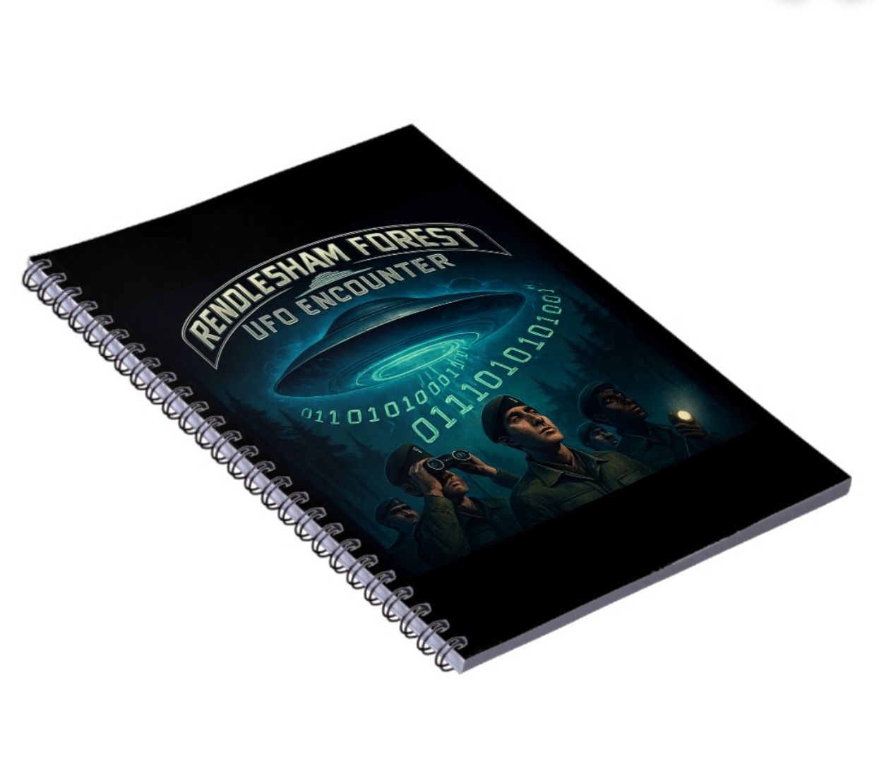 The Rendlesham Forest UFO Encounter Alien - Lined Notebook 6.5&quot; x 8.75&quot;