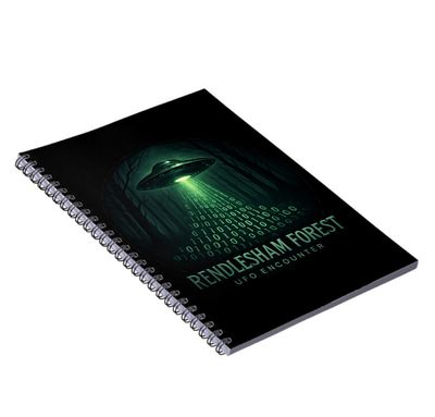 The Rendlesham Forest UFO Encounter Alien - Lined Notebook 6.5&quot; x 8.75&quot;