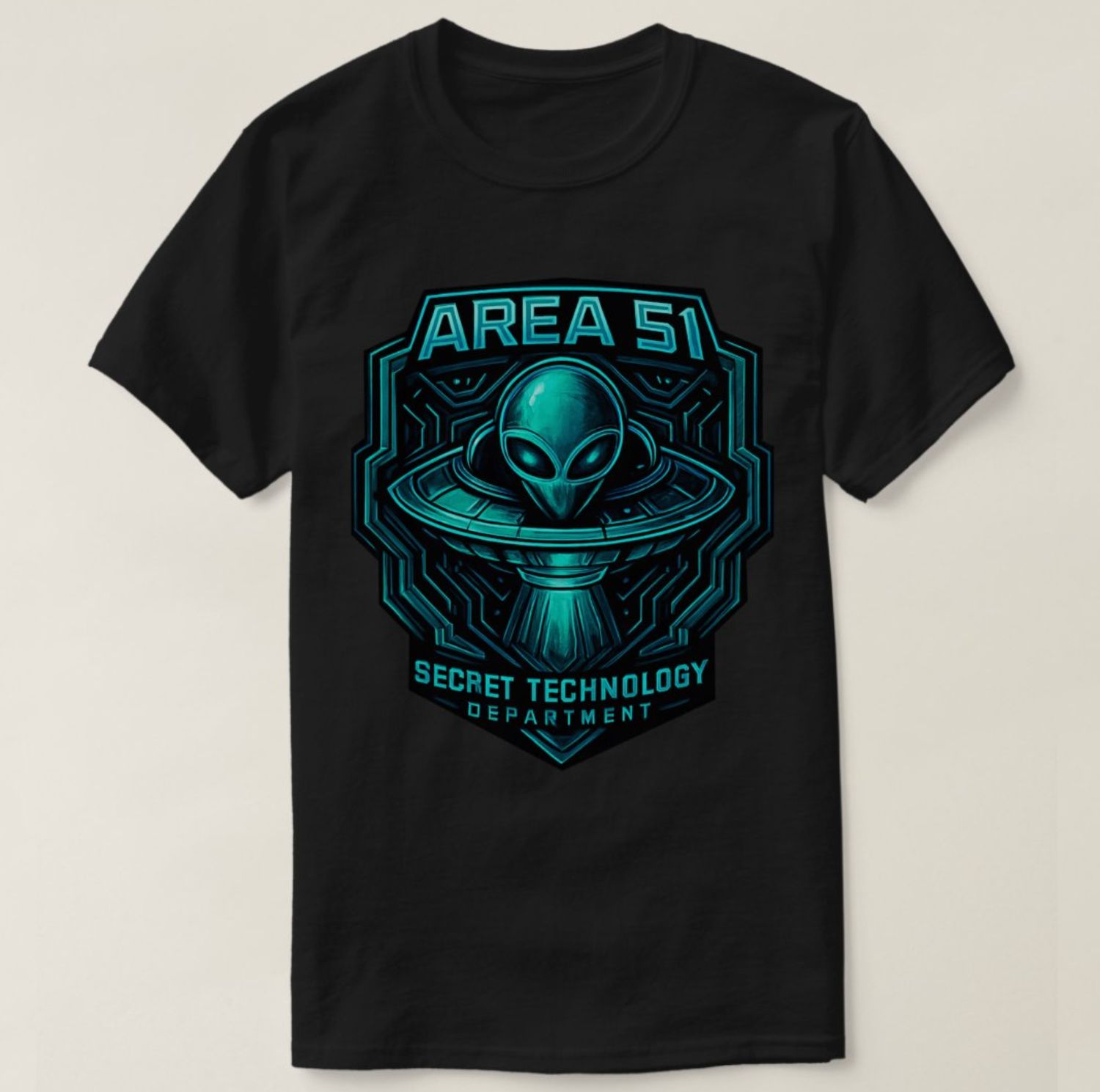 Area 51 - Secret Technology Department Alien UFO - Mens/Womens T-Shirt