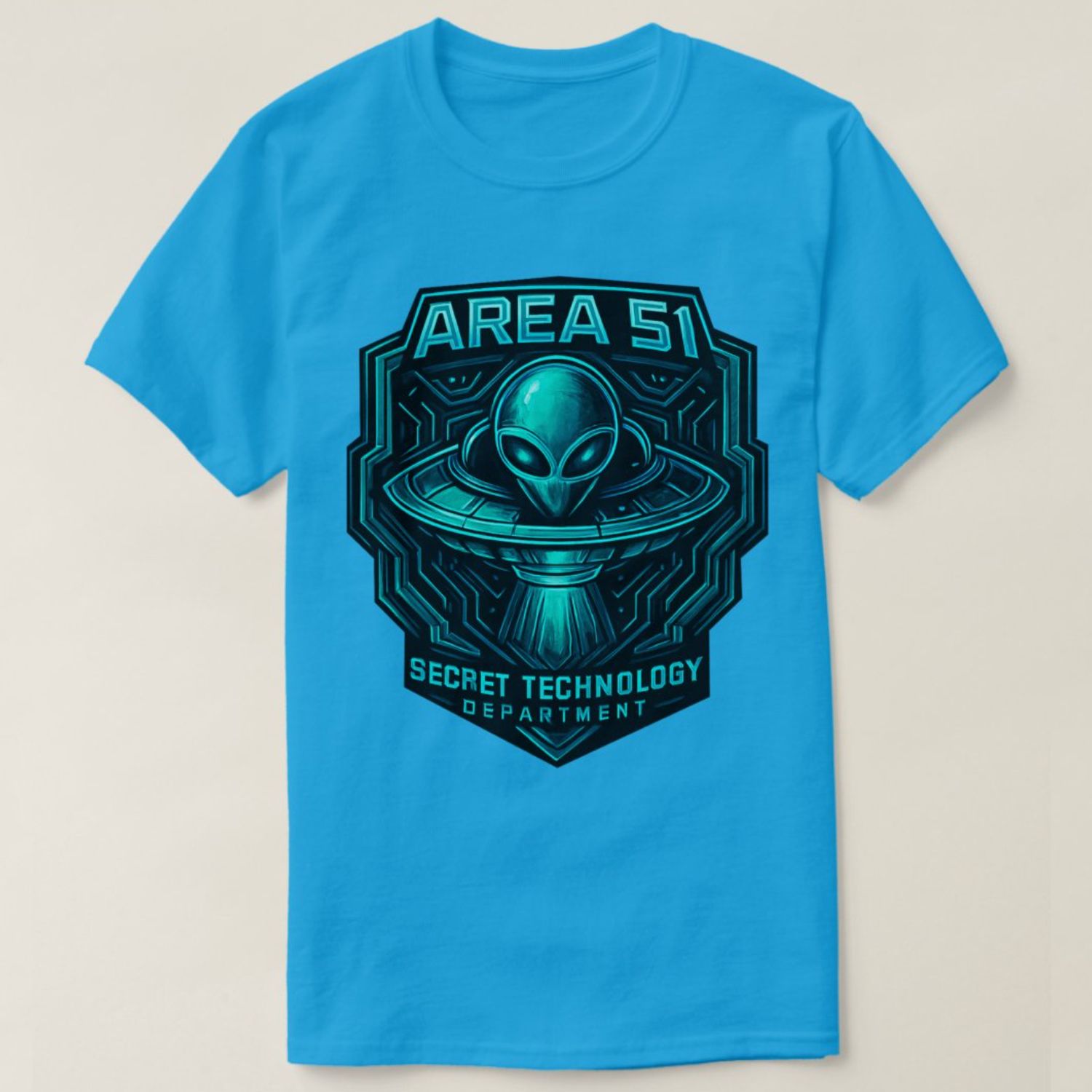 Area 51 - Secret Technology Department Alien UFO - Mens/Womens T-Shirt