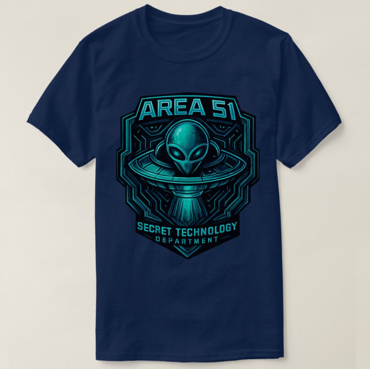 Area 51 - Secret Technology Department Alien UFO - Mens/Womens T-Shirt