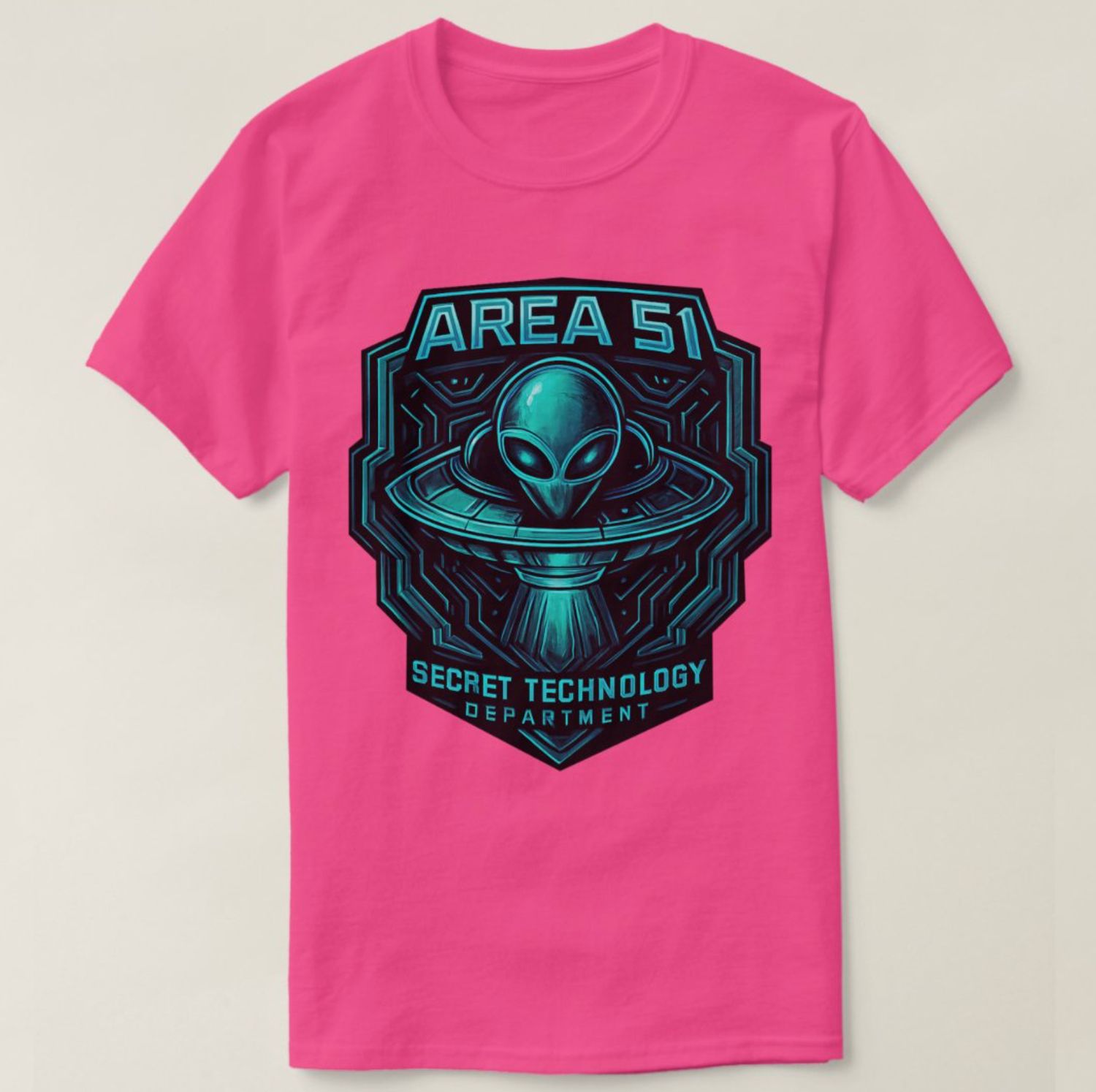 Area 51 - Secret Technology Department Alien UFO - Mens/Womens T-Shirt